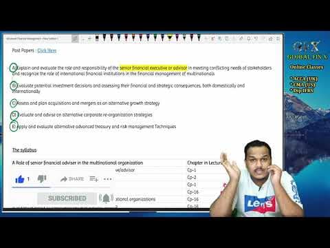 Advanced Financial Management (AFM/P4) - ACCA
