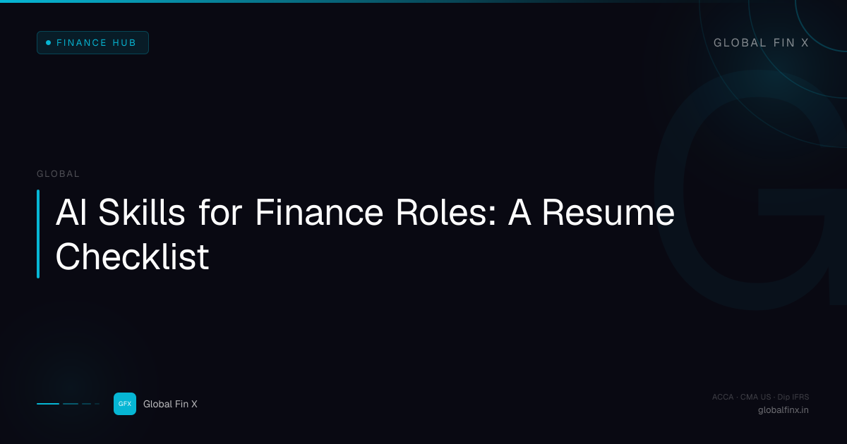 AI Skills for Finance Roles: A Resume Checklist